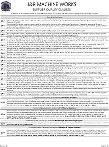 Supplier QA Clauses J&R Rev. G 4-18-19